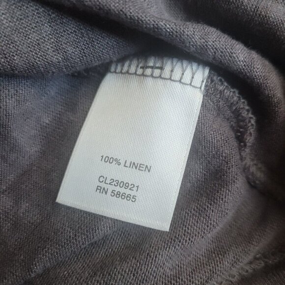 Nordstrom Classiques Entrier 100% Linen Cardigan Sweater Size Medium Belted - Picture 5 of 11